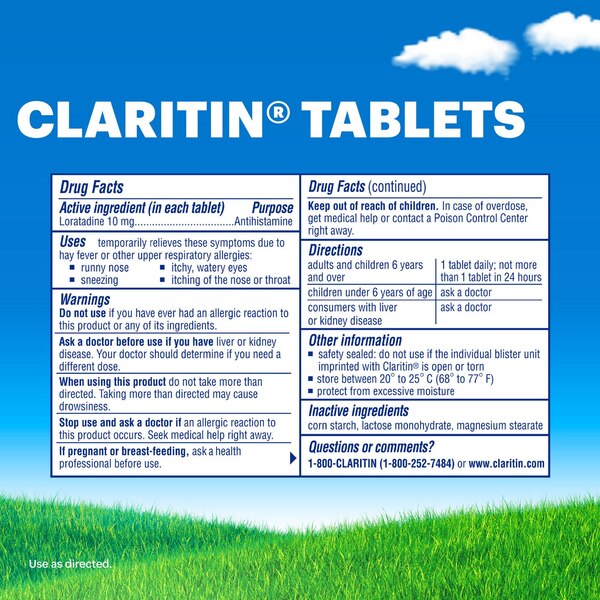 Claritin 24HR Non Drowsy Allergy Relief Tablets