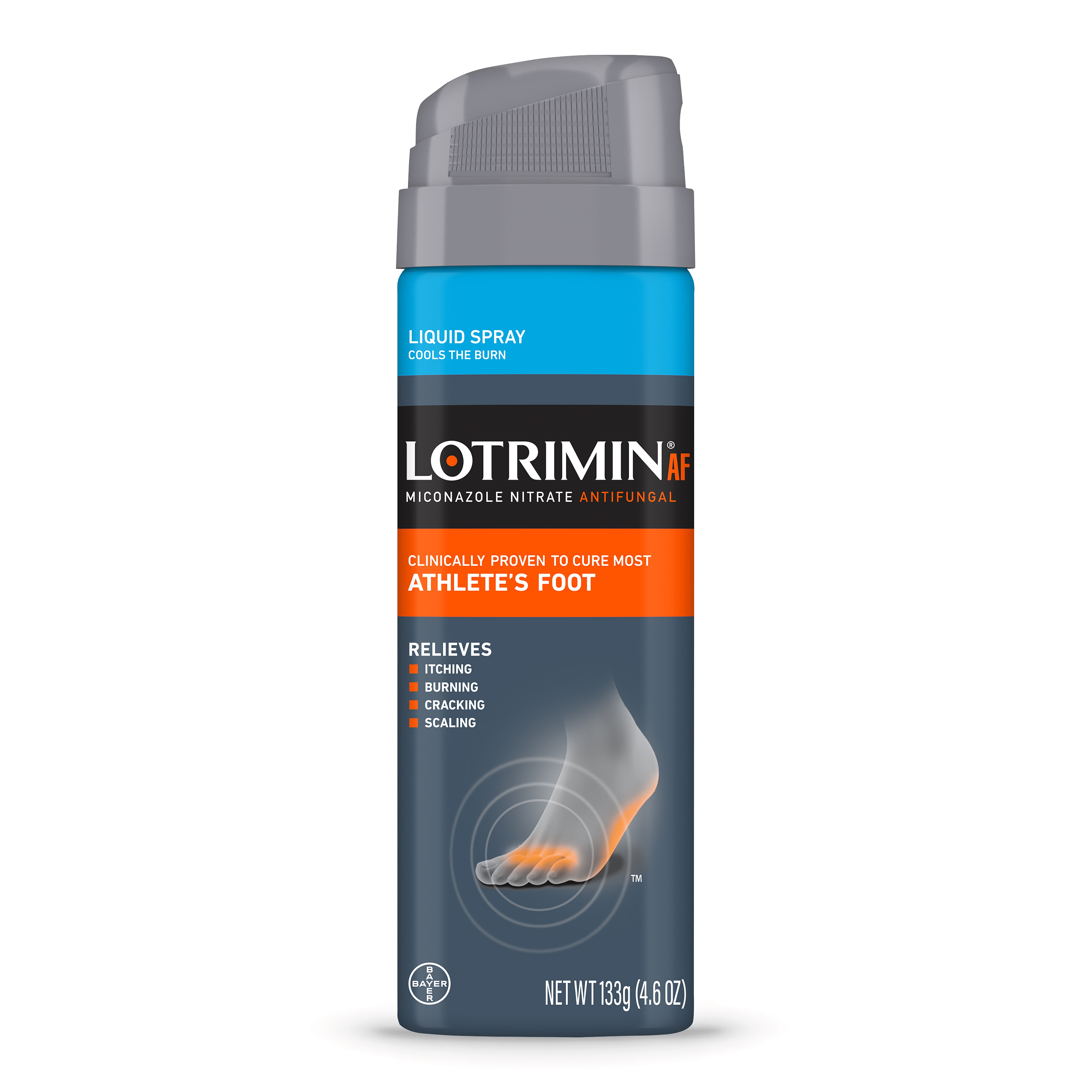 Lotrimin AF - Líquido en spray para el pie de atleta, lata de aerosol de 4.6 oz