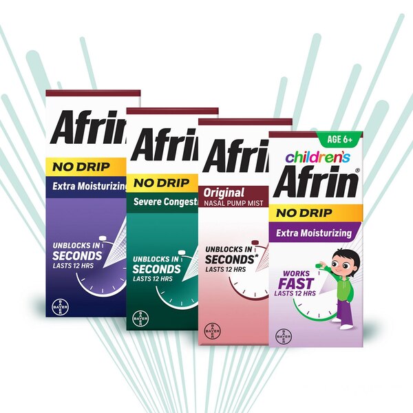 Afrin No Drip Severe Congestion Nasal Decongestant Pump Mist