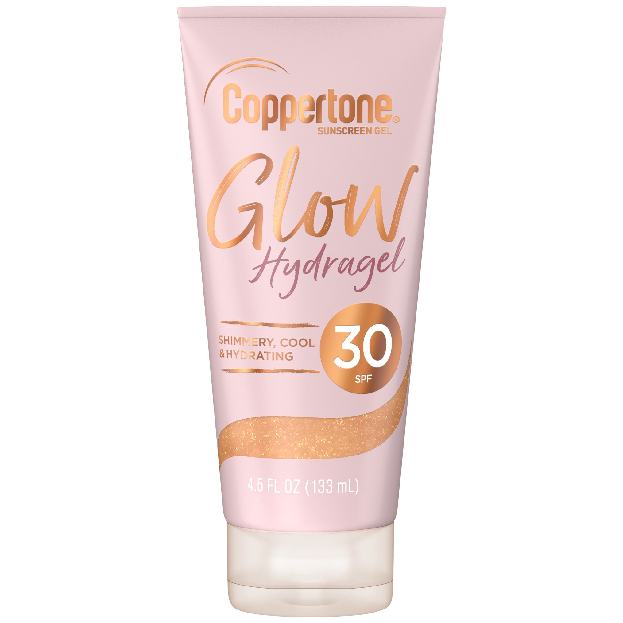 Coppertone Glow Hydragel Sunscreen Lotion with Shimmer, 4.5 OZ