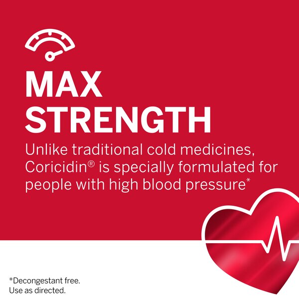 Coricidin HBP Maximum Strength Multi-Symptom Flu Tablets, 24 CT