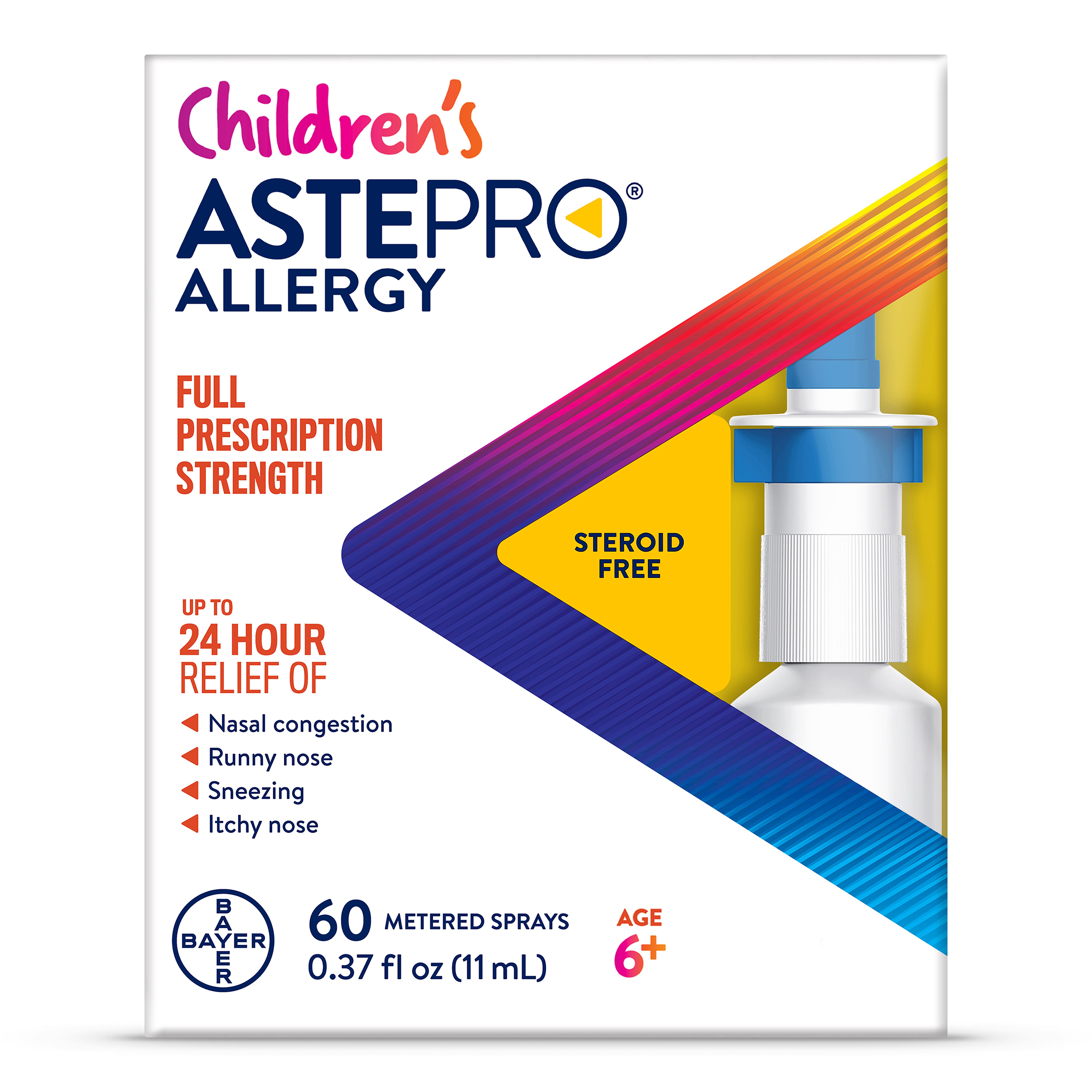 Children's Astepro Allergy Nasal Spray, 24-hour Allergy Relief, Steroid-Free Antihistamine