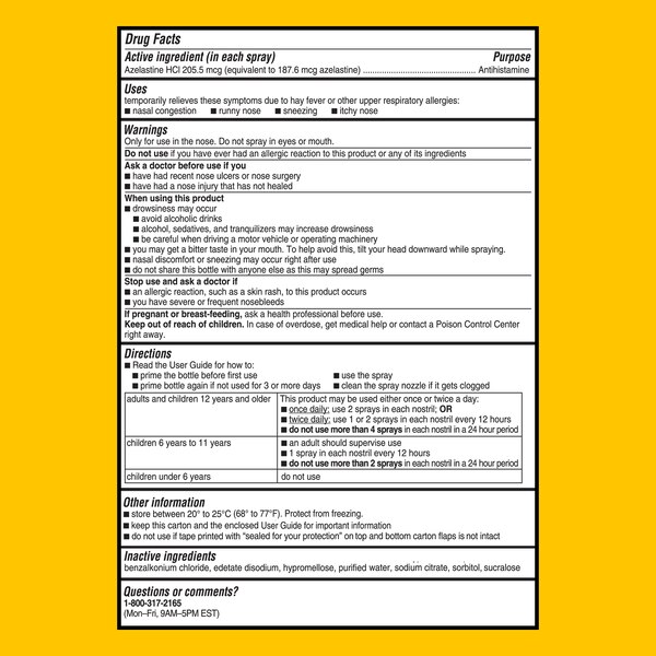 Astepro Children's 24HR Steroid Free Allergy Relief Spray, Azelastine HCl
