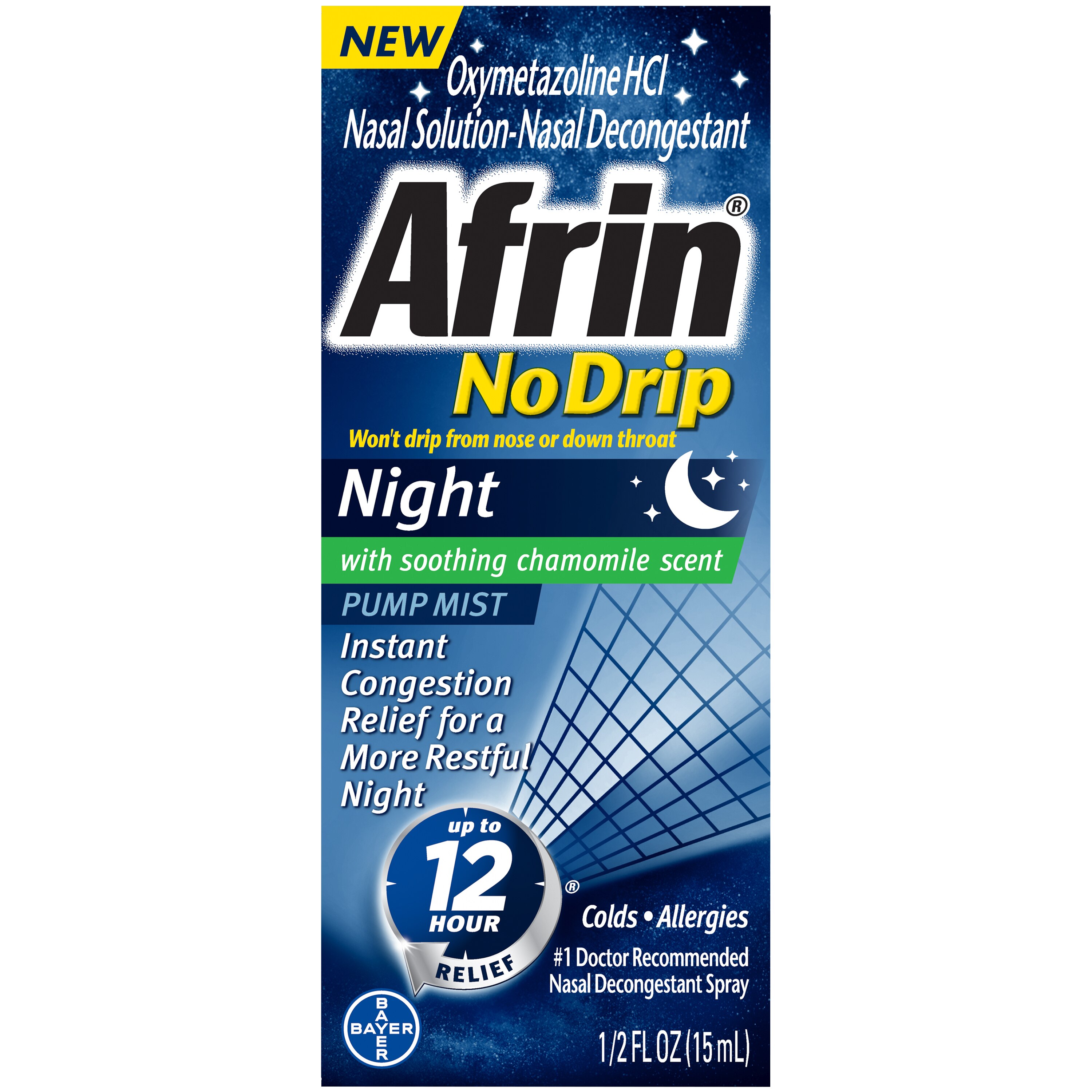 Afrin No Drip Night Pump Nasal Mist - 15 mL