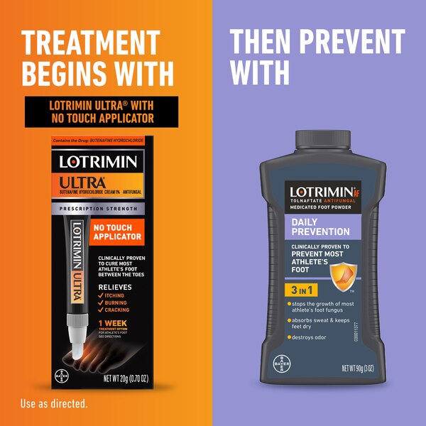 Lotrimin Ultra Prescription Strength Athlete's Foot Treatment Cream, 0.7 OZ
