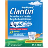 Claritin 24HR Non Drowsy Liquid Allergy Syrup, Cooling Honey, 8 OZ, thumbnail image