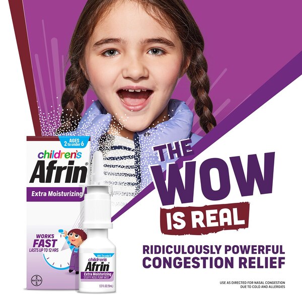 Afrin Children's 12HR Extra Moisturizing Nasal Spray, 0.5 OZ