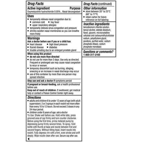 Afrin Children's 12HR No Drip Extra Moisturizing Nasal Spray, 0.5 OZ