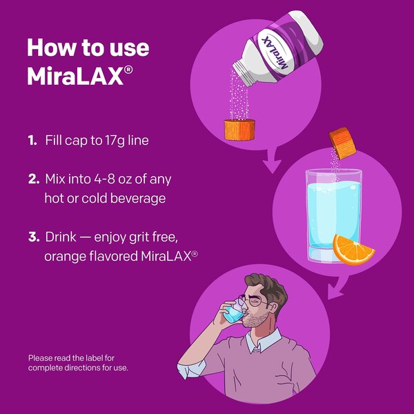 Miralax Once Daily Doses, Orange, 14 Doses