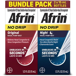 Afrin No Drip Original Pump Mist, .5 OZ, Twin Pack