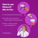 MiraLAX Mix-In Pax Single Dose Packets, Unflavored, thumbnail image 2 of 7