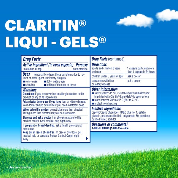 Claritin 24HR Non Drowsy Allergy Relief Liqui-Gels