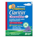 Claritin Children's Non-Drowsy 24HR Allergy Relief Chewable Tablets, Grape, thumbnail image