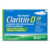 Claritin-D 24 Hour Non-Drowsy Indoor & Outdoor Allergies, Allergy & Congestion Extended Release Tablets, thumbnail image