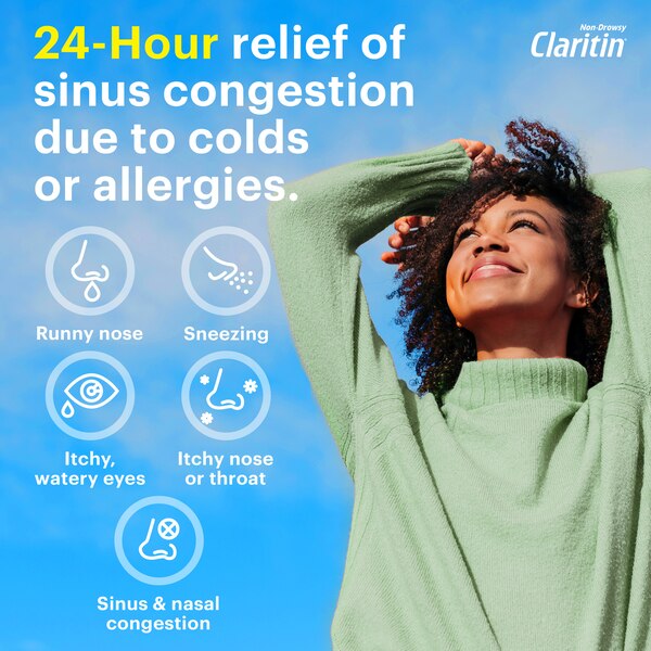 Claritin-D 24 Hour Non-Drowsy Indoor & Outdoor Allergies, Allergy & Congestion Extended Release Tablets