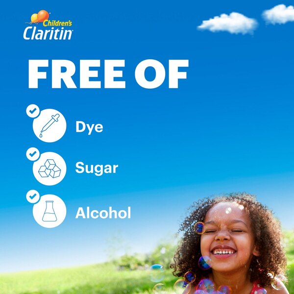 Claritin Children's Non-Drowsy 24HR Allergy Relief Chewable Tablets, 5mg Loratadine, Bubblegum, 30 CT