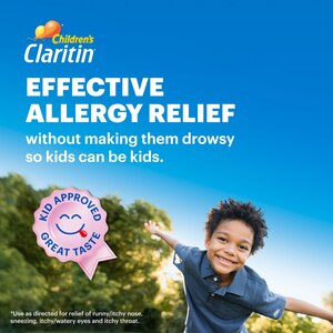 Claritin Children's Non-Drowsy 24HR Allergy Relief Chewable Tablets, 5mg Loratadine, Bubblegum, 30 CT