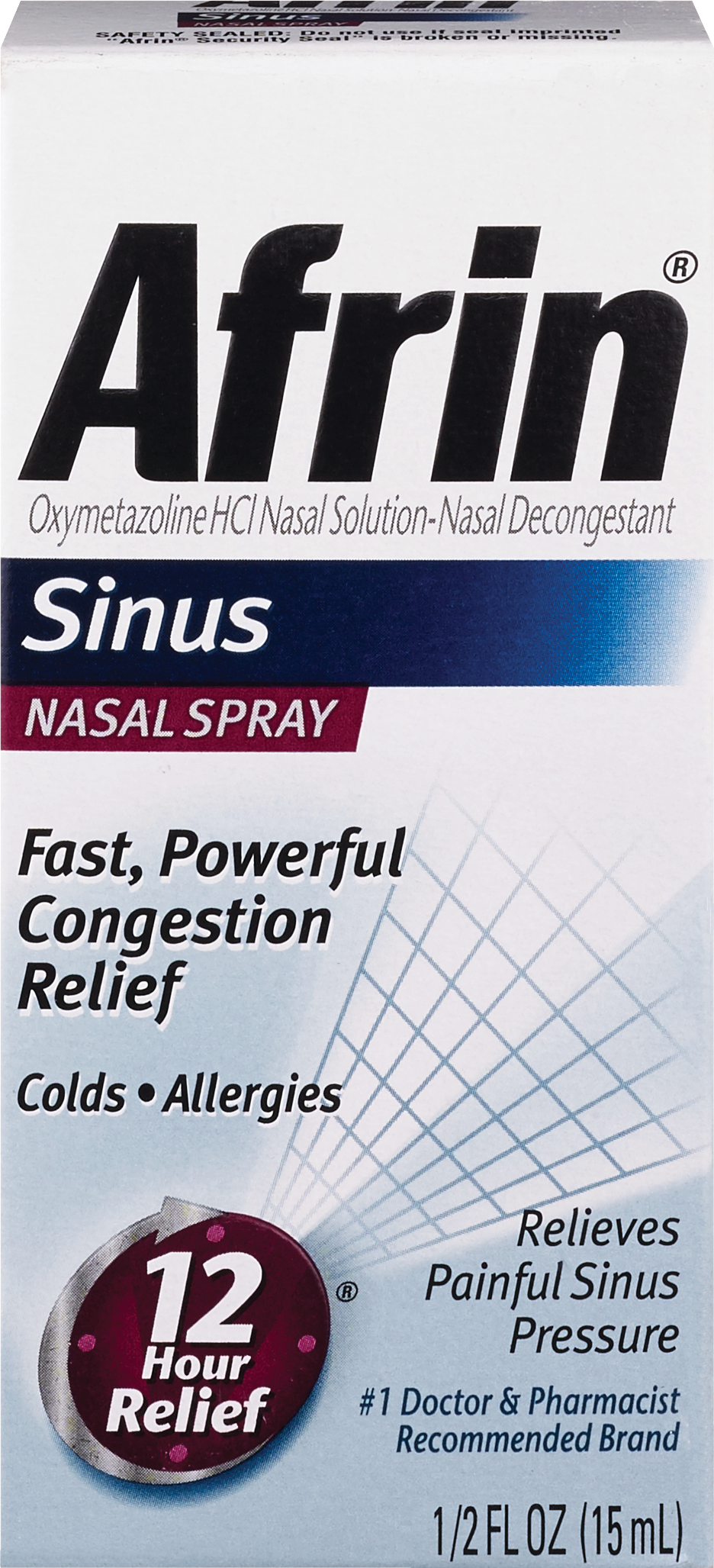Afrin - Spray nasal para aliviar la congestión por alergias, 1 u., 0.5 oz
