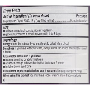 MiraLAX Laxative Powder, 4.1 Ounces, 7 Doses, 8.3 Ounces, 14 Doses, 17.9 Ounces, 30 Doses, 26.9 Ounces, 45 Doses