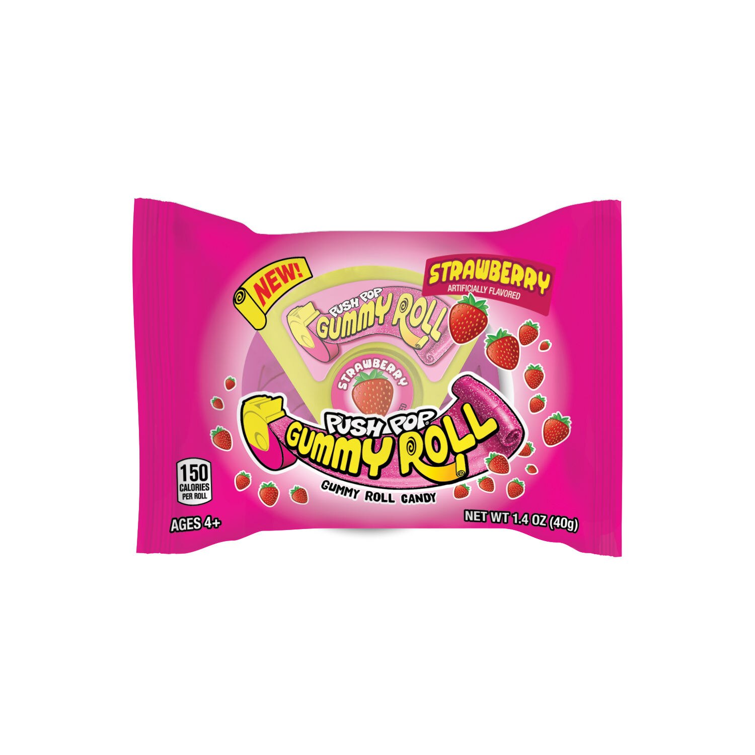 Push Pop Gummy Roll, Assorted Flavors, 1.4 oz