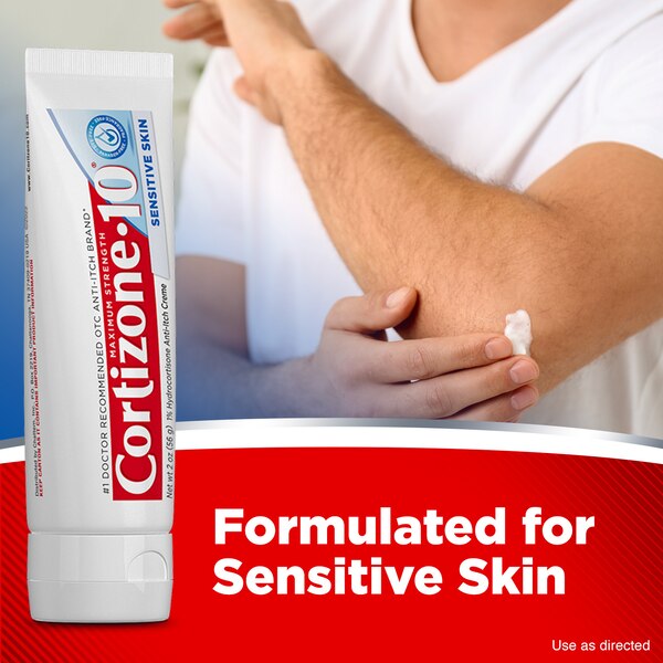 Cortizone-10 Maximum Strength Sensitive Skin Anti-Itch Cream, 2 oz