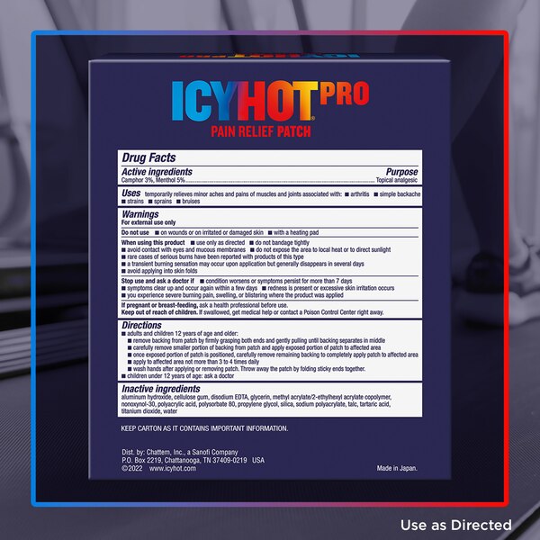 Icy Hot Pro Pain Relief Patches, 5 CT