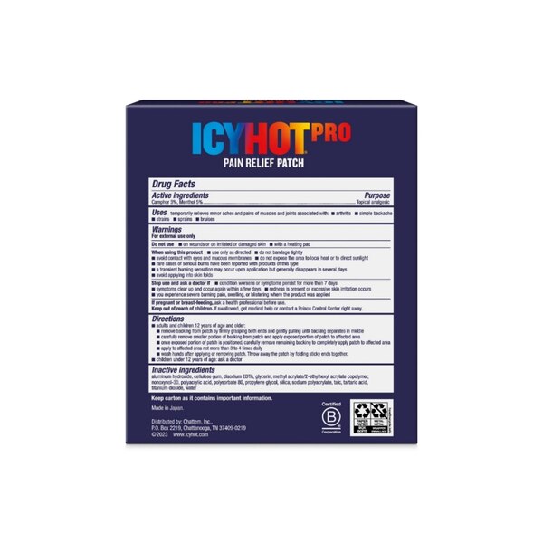 Icy Hot Pro Pain Relief Patches, 5 CT