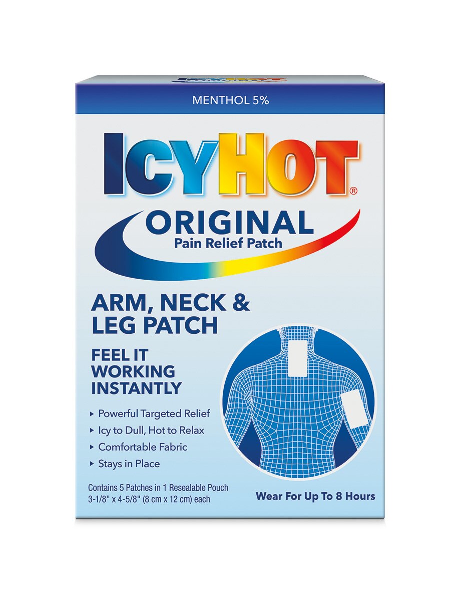Icy Hot Pain Relieving Patches, Arm, Neck & Leg Size Small, 5 CT