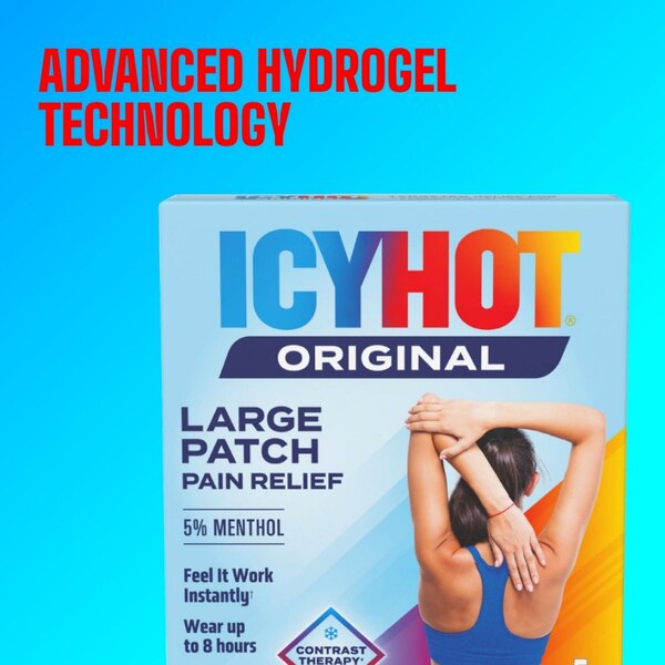 Icy Hot Original Pain Relief Patch, Large, 5 CT