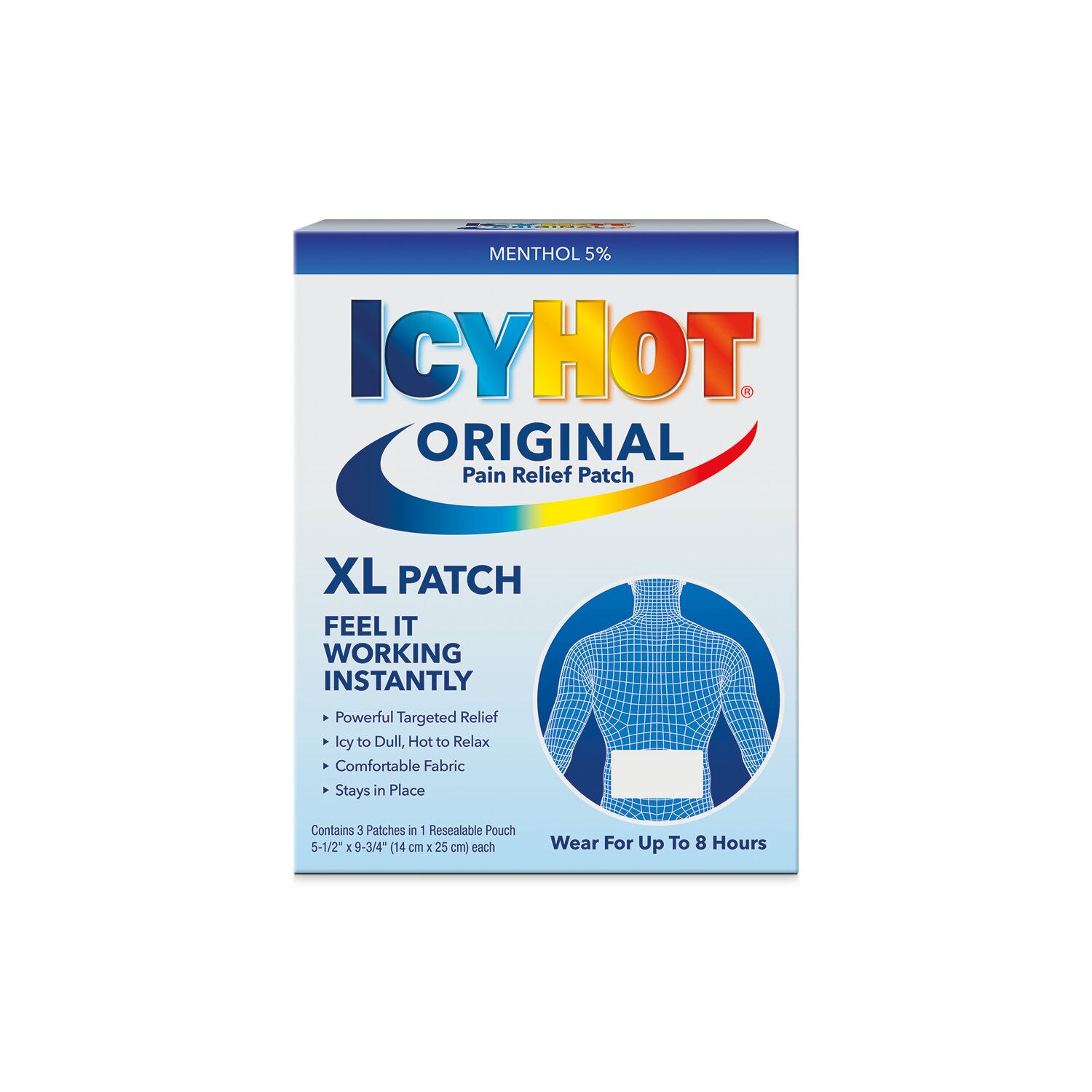 Icy Hot Original Pain Relief Patch, XL, 3 CT