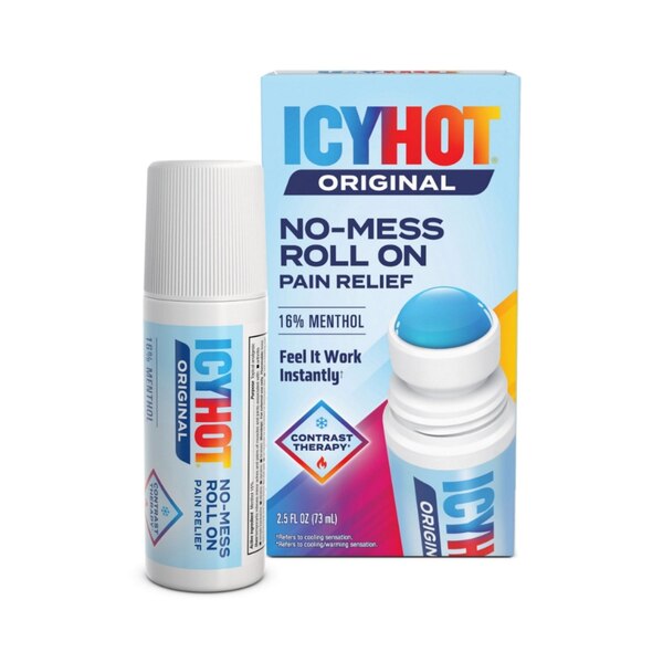 Icy Hot Original Pain Relief No Mess Roll-On, 2.5 FL OZ