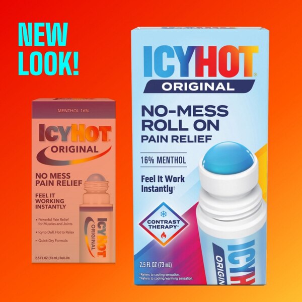 Icy Hot Original Pain Relief No Mess Roll-On, 2.5 FL OZ