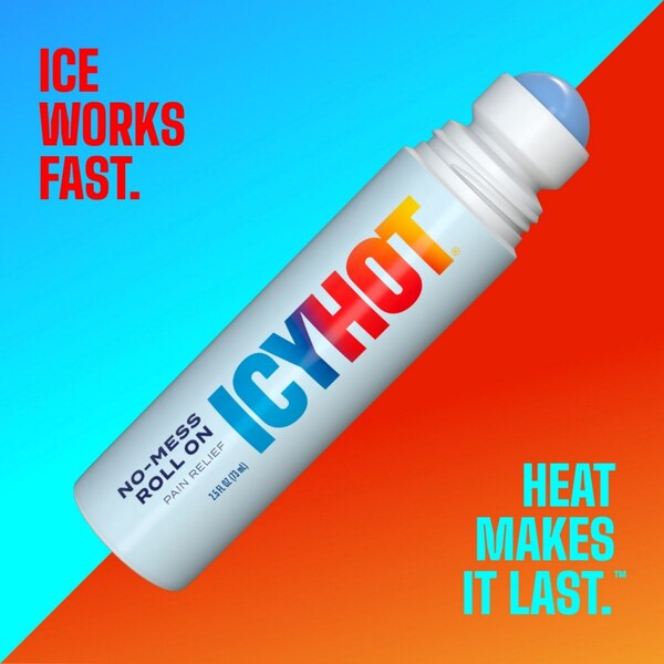 Icy Hot Original Pain Relief No Mess Roll-On, 2.5 FL OZ