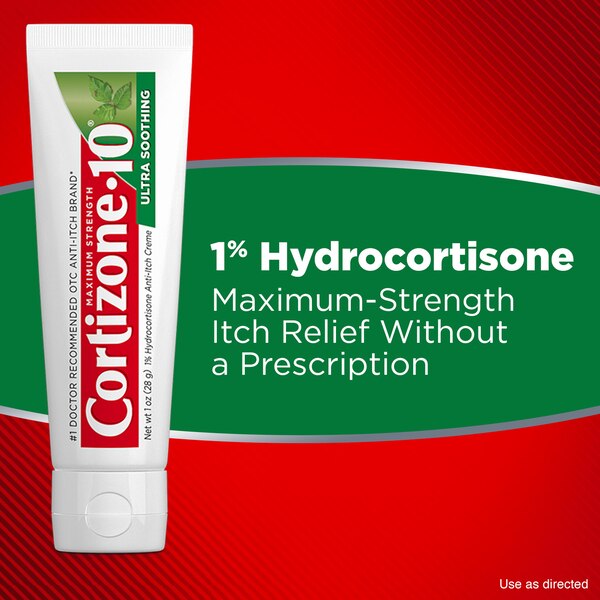 Cortizone 10 Maximum Strength Hydrocortisone Anti-Itch Relief Cream, 1 OZ
