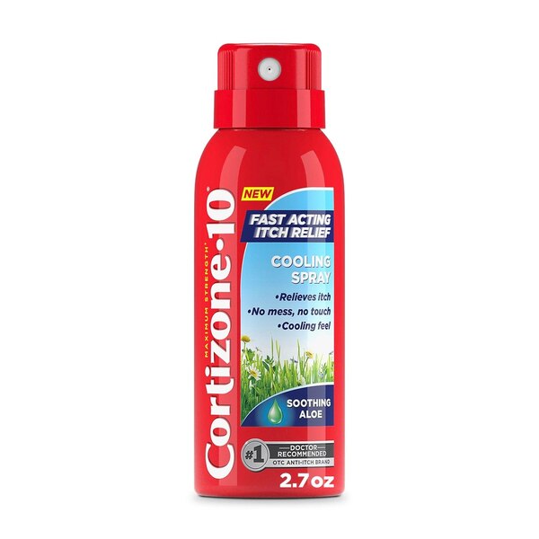 Cortizone 10 Itch Relief Cooling Spray, Hydrocortisone 1%, 2.7 OZ