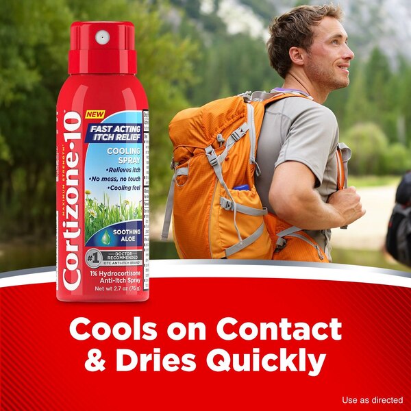 Cortizone 10 Itch Relief Cooling Spray, Hydrocortisone 1%, 2.7 OZ