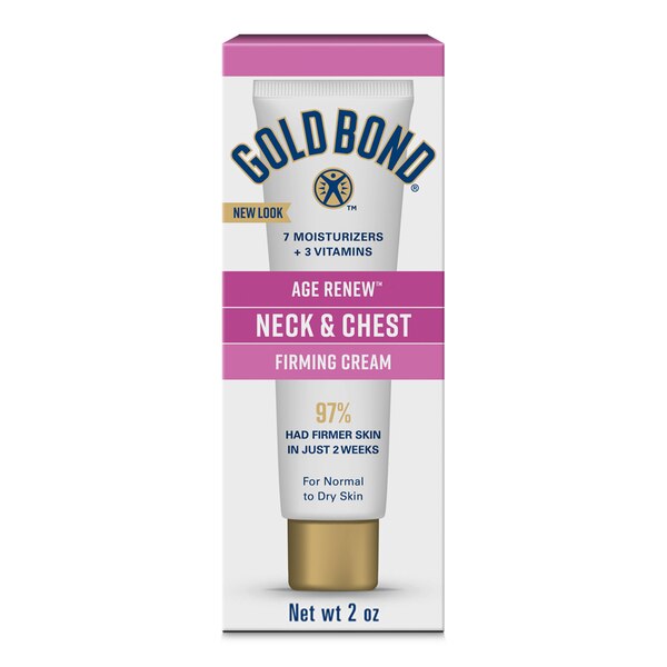 Gold Bond Ultimate - Crema reafirmante para cuello y pecho, crema reafirmante para la piel probada clínicamente, 2 oz