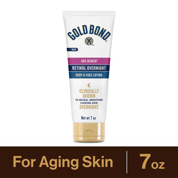 Gold Bond Age Renew Retinol Overnight Body & Face Lotion, 7 OZ