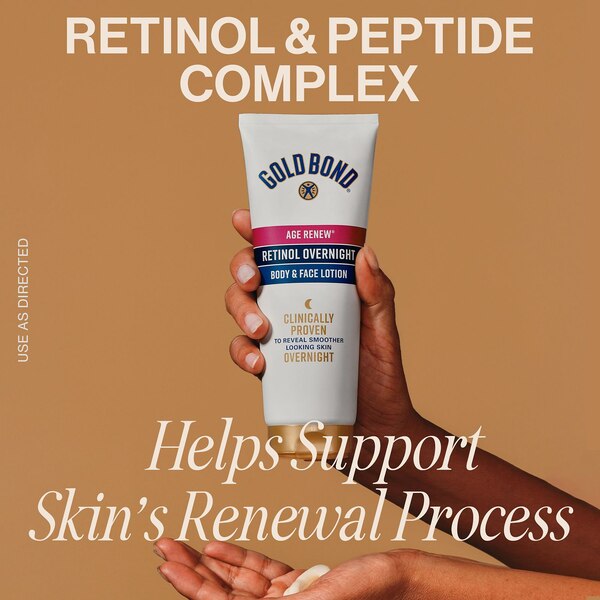 Gold Bond Age Renew Retinol Overnight Body & Face Lotion, 7 OZ