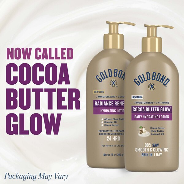 Gold Bond Ultimate Cocoa Butter Glow Skin Lotion, 14 OZ