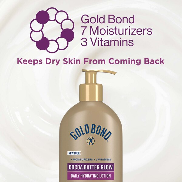 Gold Bond Ultimate Cocoa Butter Glow Skin Lotion, 14 OZ