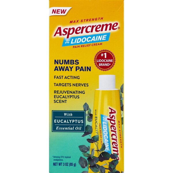Aspercreme Lidocaine Cream, Eucalyptus, 3 OZ