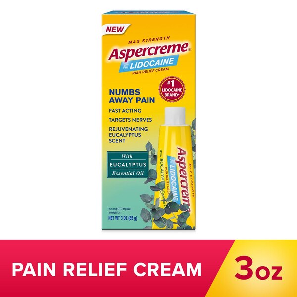 Aspercreme Lidocaine Cream, Eucalyptus, 3 OZ