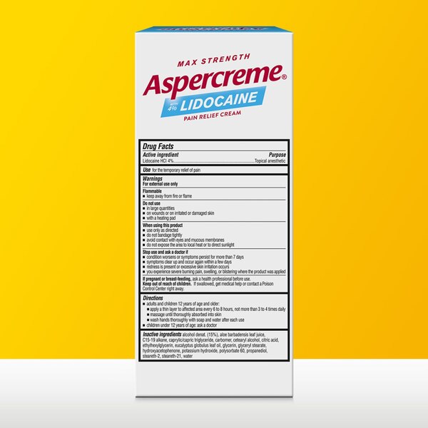 Aspercreme Lidocaine Cream, Eucalyptus, 3 OZ