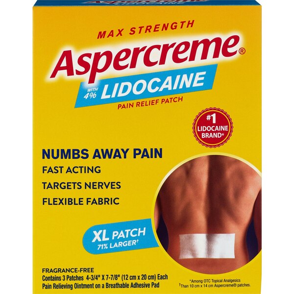 Aspercreme Lidocaine Pain Relief Patch, XL, 3 CT