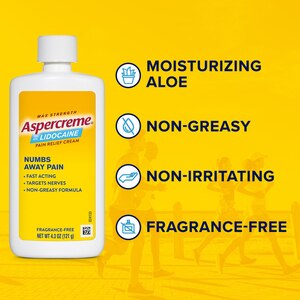 Aspercreme Lidocaine Pain Relief Cream, 4.3 OZ, 2.7 OZ