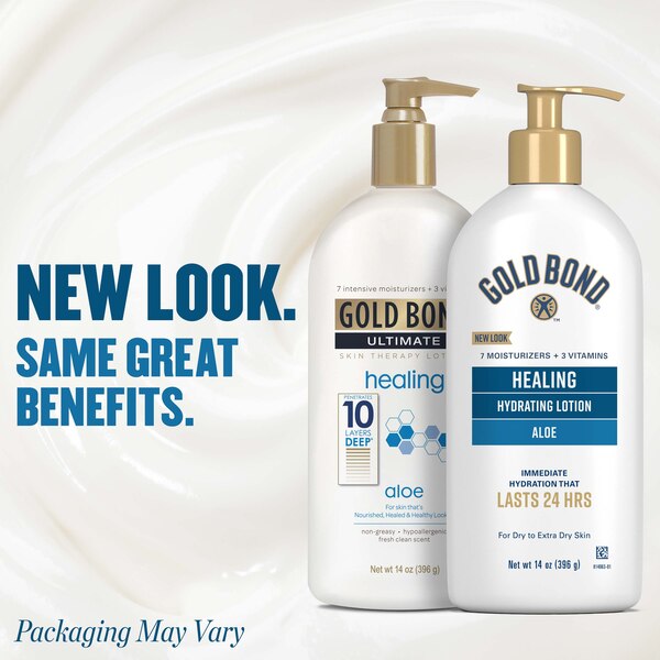 Gold Bond Ultimate Healing Skin Therapy Lotion With Aloe, Non-Greasy & Hypoallergenic