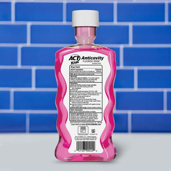 ACT Kids Anticavity Fluoride Rinse, Bubblegum Blowout, 16.9 OZ
