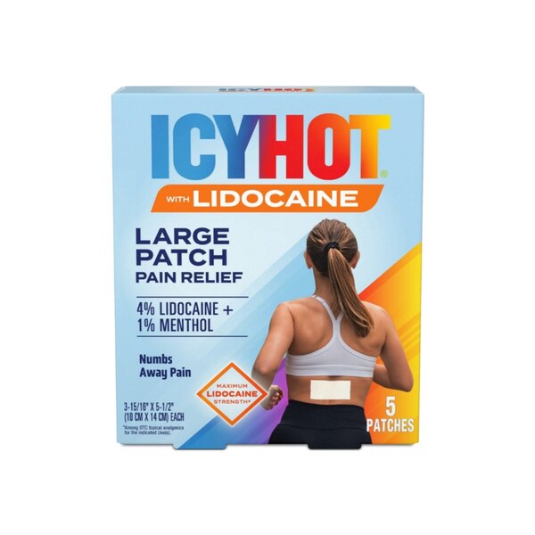 Icy Hot Max Lidocaine Pain Relief Patch, 5 CT