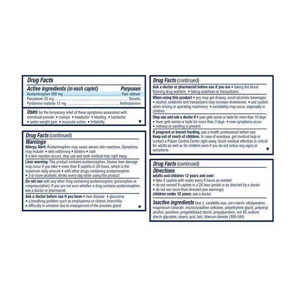 Pamprin Multi-Symptom Caplets